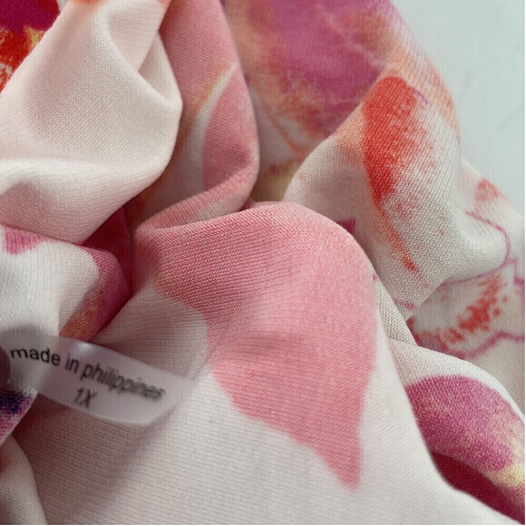 Natori open front floral cardigan duster vacation tropical sz 1X - Picture 6 of 11